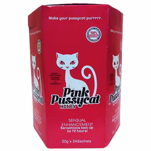 Pink Pussycat Honey - Miel Natural para Dama (24 sobres de 20g)